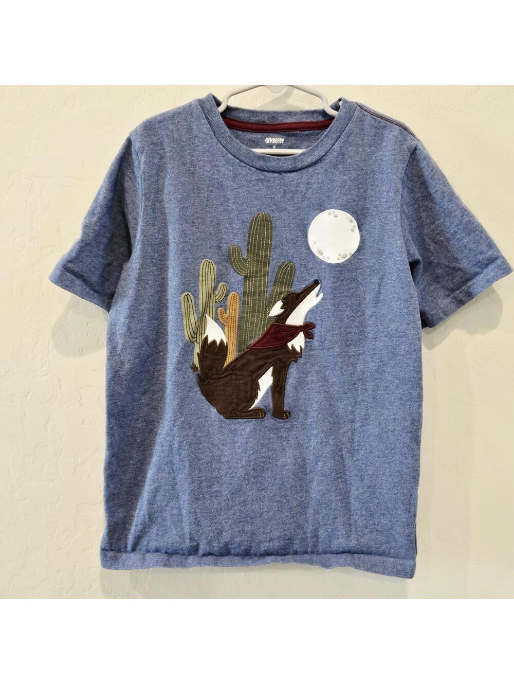 Gymboree Boys Size 8 Critter Camp Howling Wolf Tee EUC